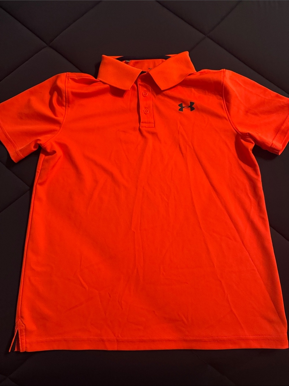 Under Armour Orange Youth Large Golf Polo.